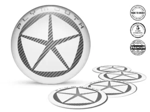Plymouth Ruota Badge Edizione Etichette Cupola Resina